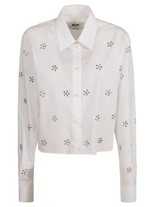 Cropped Embellished Shirt