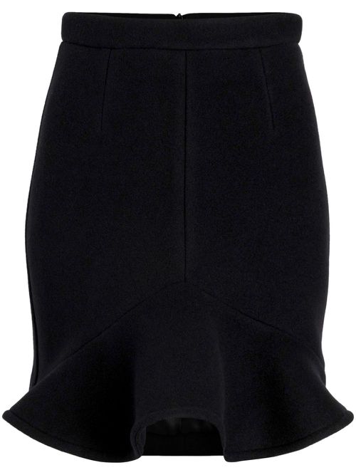 Ruffle mini skirt - Black