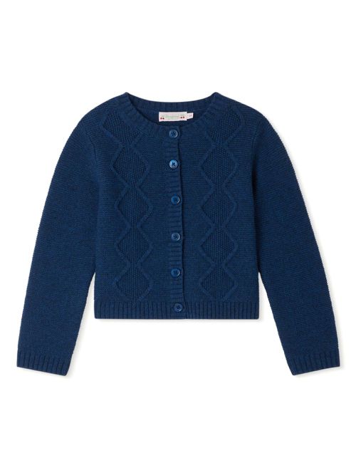 Toscane cable-knit wool cardigan - Blue