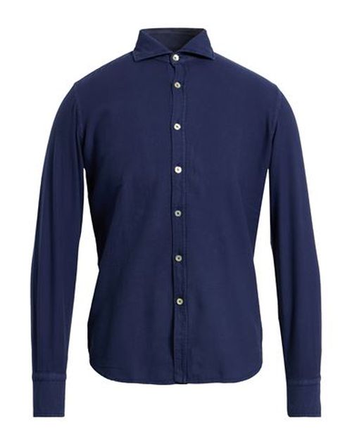 Man Shirt Midnight blue Size 15 Cotton