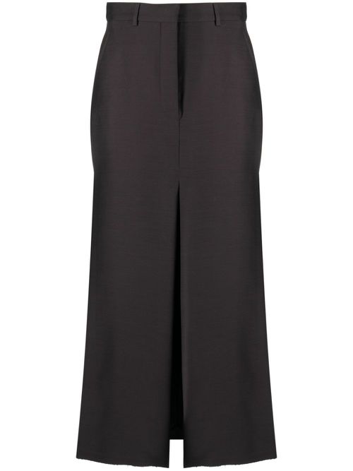 A-line slit maxi skirt - Black