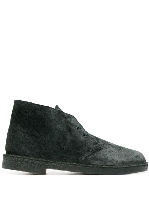Lace-up suede boots - Green