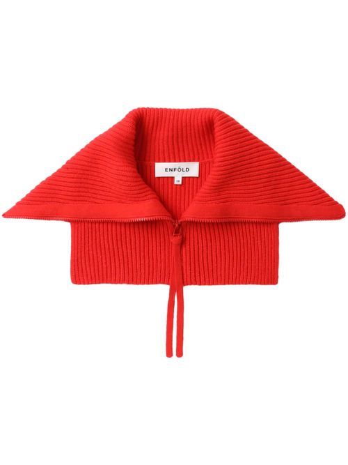 Ribbed strapless top - Red