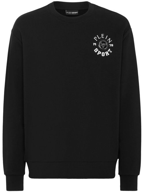 Logo-print cotton sweatshirt - Black