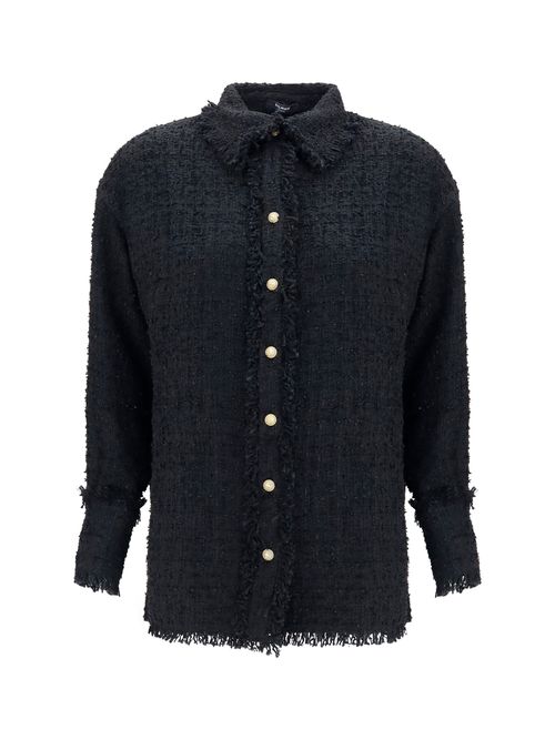 Tweed Shirt — Black