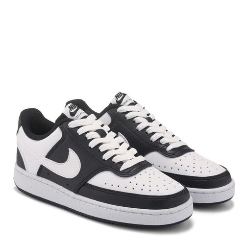 Women's Court Vision Low Sneakers (Black/White)