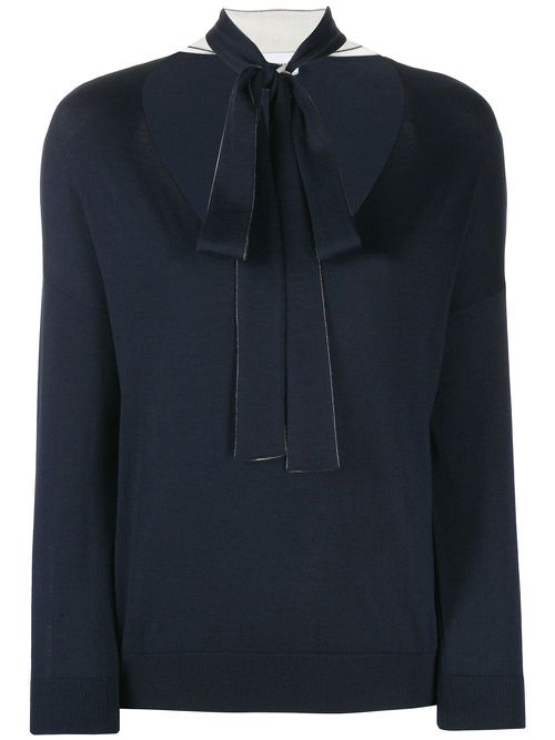 Bow tie jumper - Blue