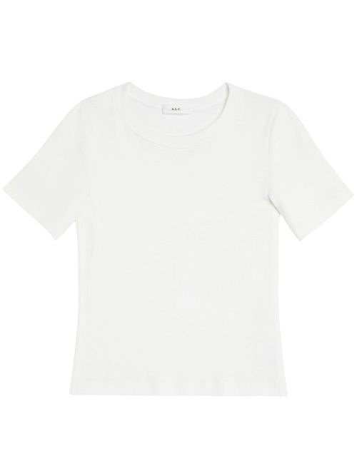 Paloma ribbed cotton T-shirt - White