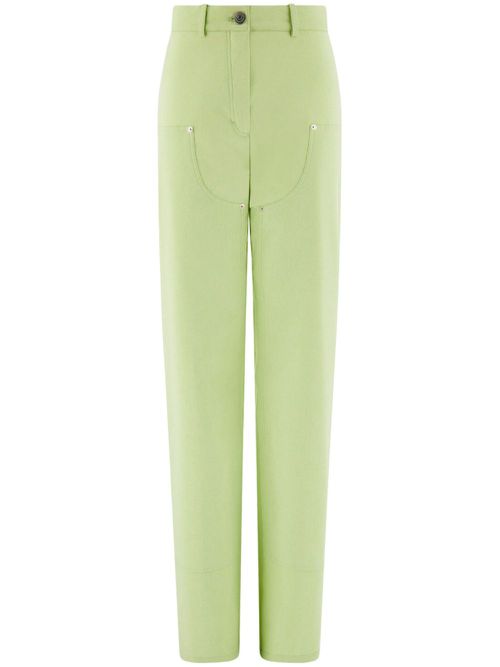 High-waisted carpenter trousers - Green