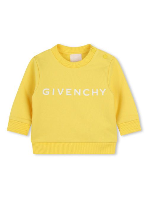 Logo-print crew-neck sweatshirt - Yellow