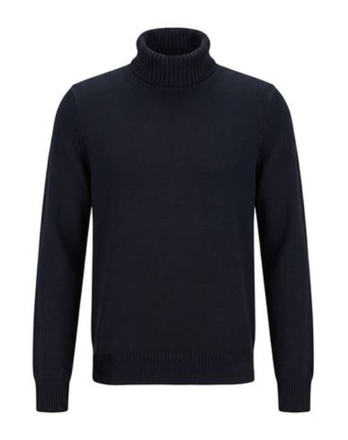 Man Turtleneck Midnight blue Size S Cotton