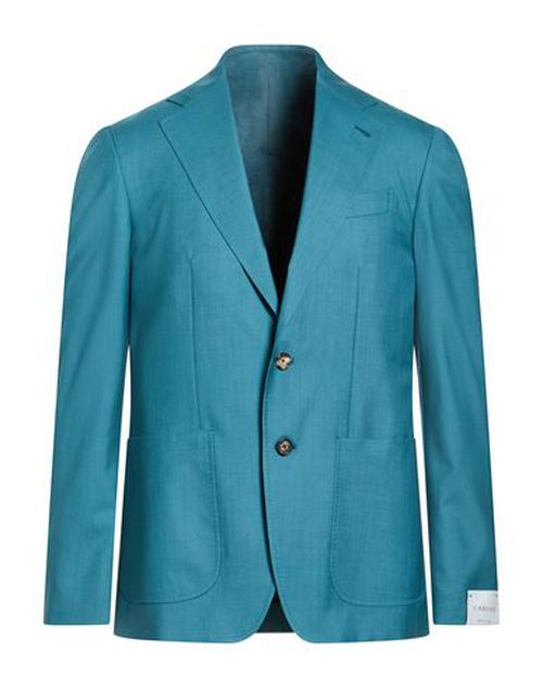 Man Blazer Deep teal Size 38 Wool, Silk