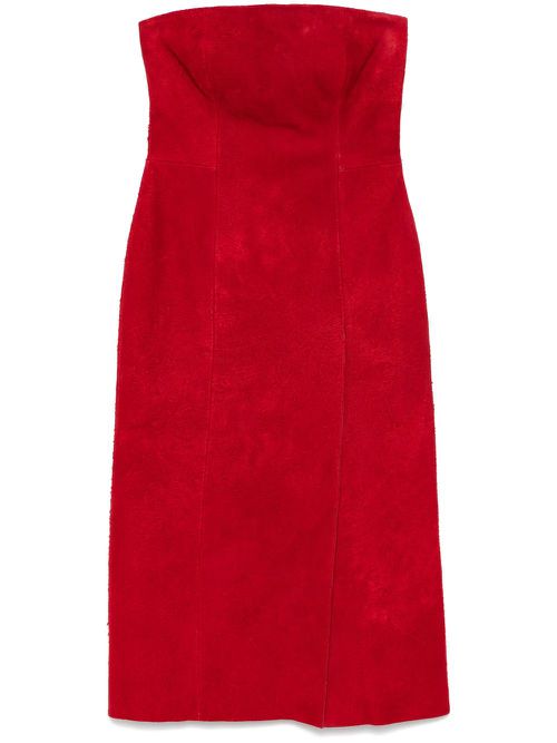 Suede mini dress - Red