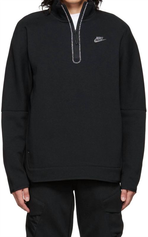 Men Sportswear Half-Zip Sweatshirt Activewear In Black