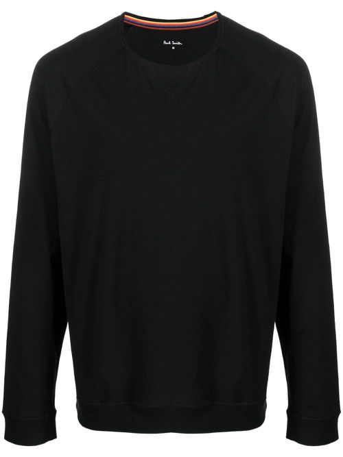 Logo-patch cotton sweatshirt - Black