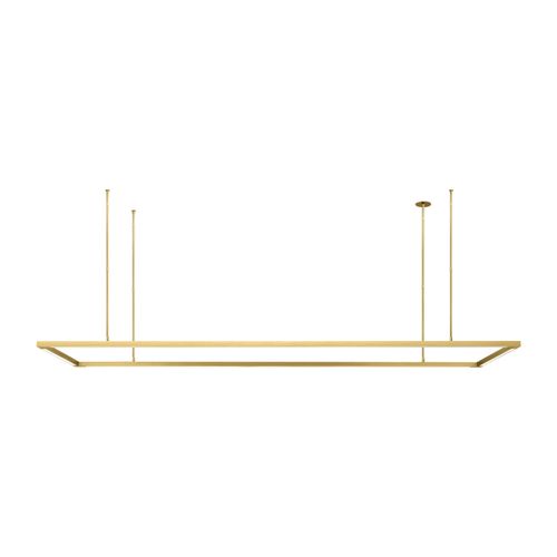 Natural Brass LED Linear Suspension from the Stagger Collection