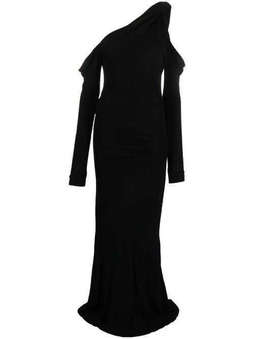 One-shoulder maxi dress - Black