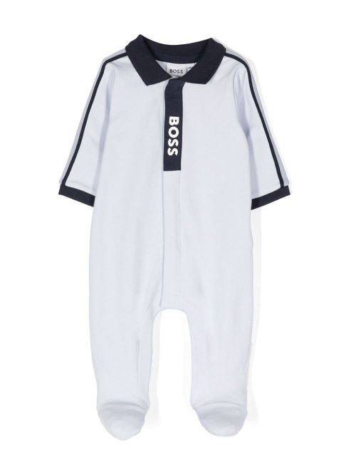 Logo-print cotton pyjamas - Blue