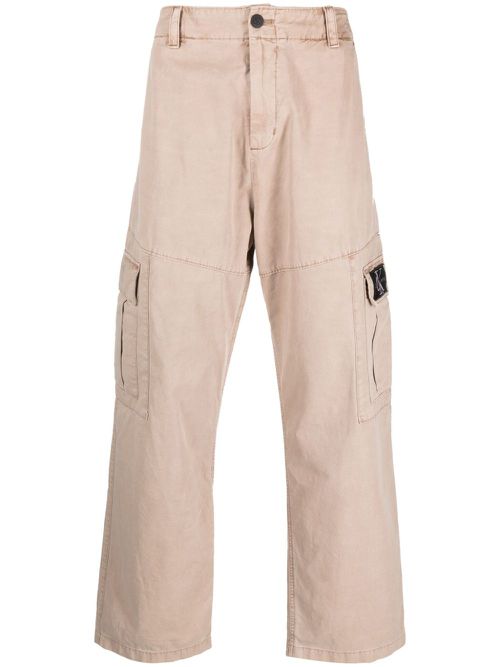 Straight-leg cargo trousers - Neutrals