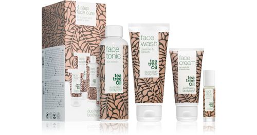 Australian Bodycare 4 Steps Face Care Gift Set (For Perfect Skin) 100ml Facial Cleansing Gel + 50ml Facial Moisturizer + 150ml Deep Cleansing Toner wi