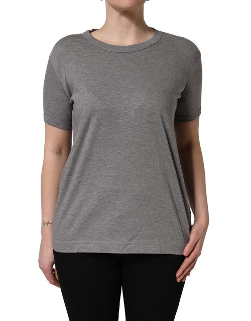 Cotton Crew Neck T-Shirt — Gray