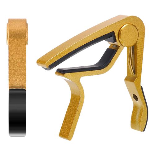 5Core Capo Acoustic Electric Guitar 6 String Kapo Clip For Banjo Mandolin Ukulele - Capo Gld - Gold