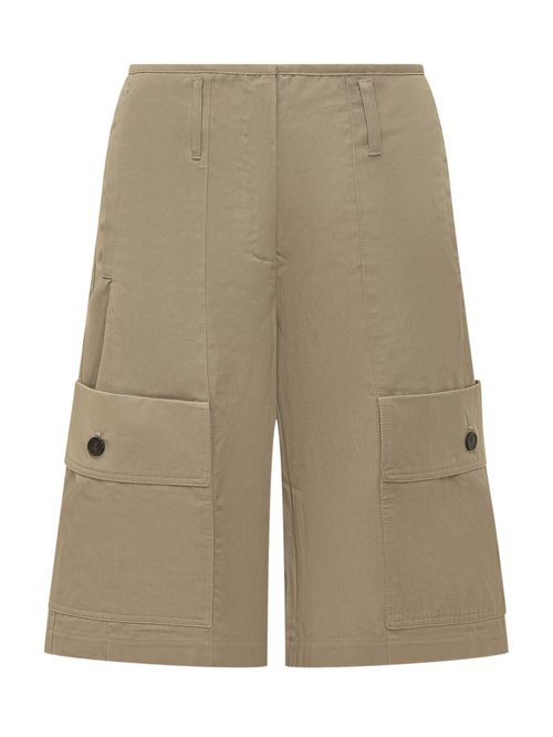 Green Solid Shorts