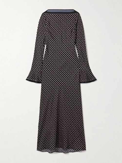Davina Paisley-print Silk-blend Twill Midi Dress - Multi