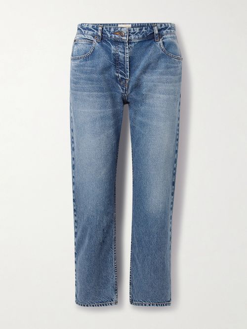 Riaco Cropped Mid-rise Straight-leg Jeans