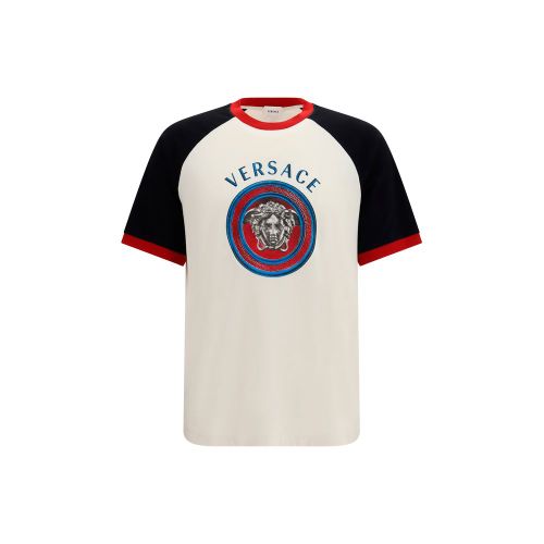 Medusa Logo Cotton T-Shirt — White