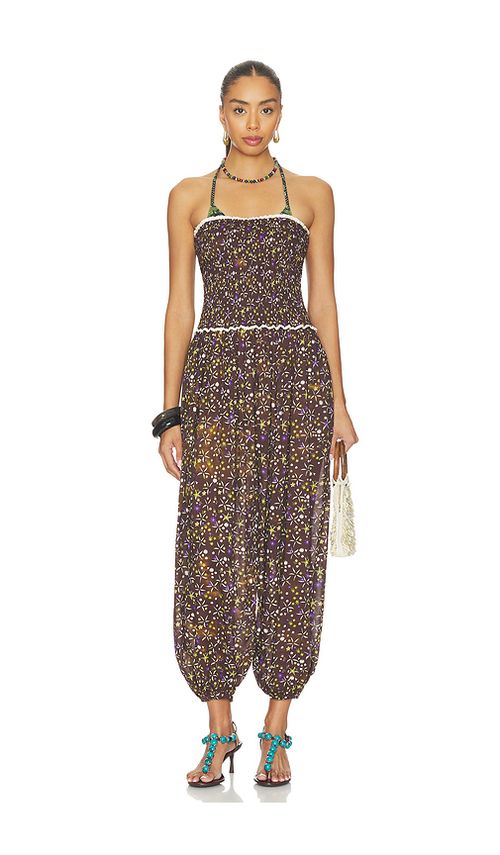SIEDRES Anais Jumpsuit in Chocolate. XXS. Also in XS, S