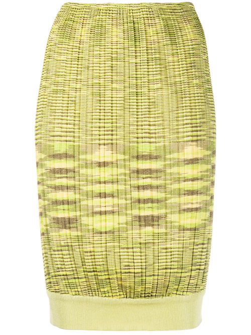 Ribbed knit skirt - Green