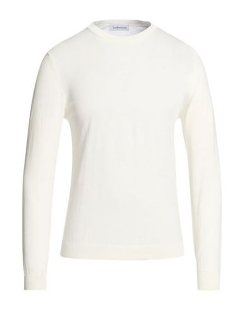 Man Sweater White Size 42 Cotton