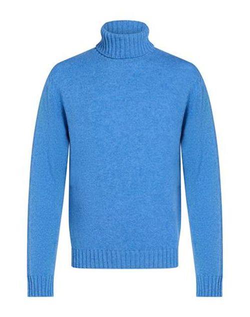 Man Turtleneck Blue Size M Virgin Wool