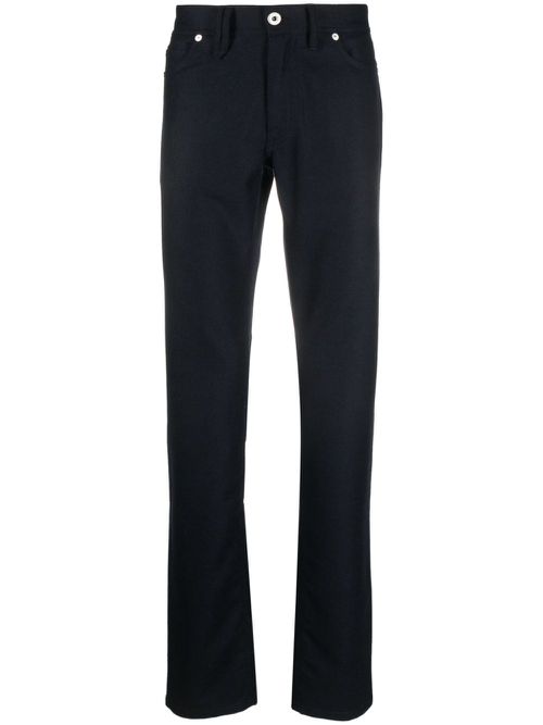 Mid-rise straight-leg jeans - Blue