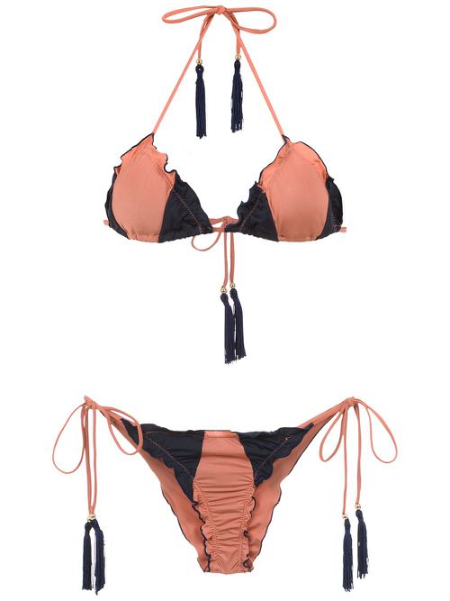 Triangle top bikini set - Yellow