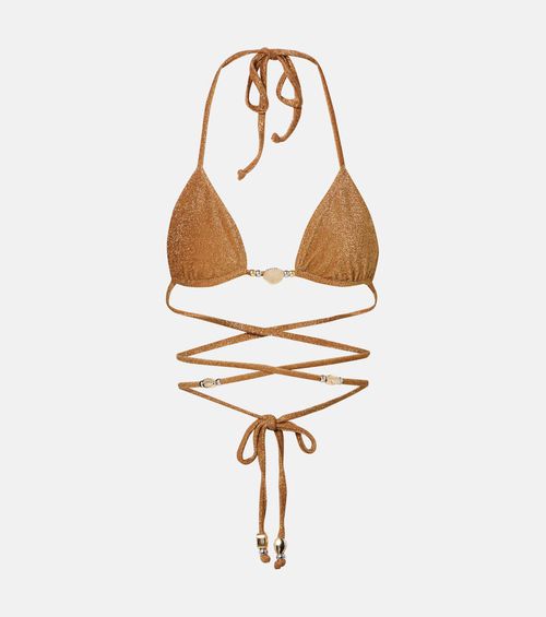 Same Shell embellished bikini top