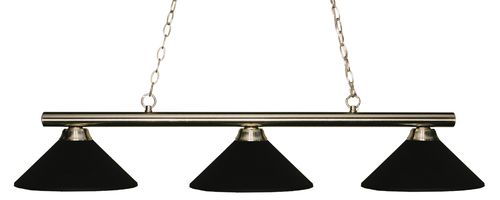 Sharp Shooter 3-Light Linear Pendant Light In Brushed Nicke