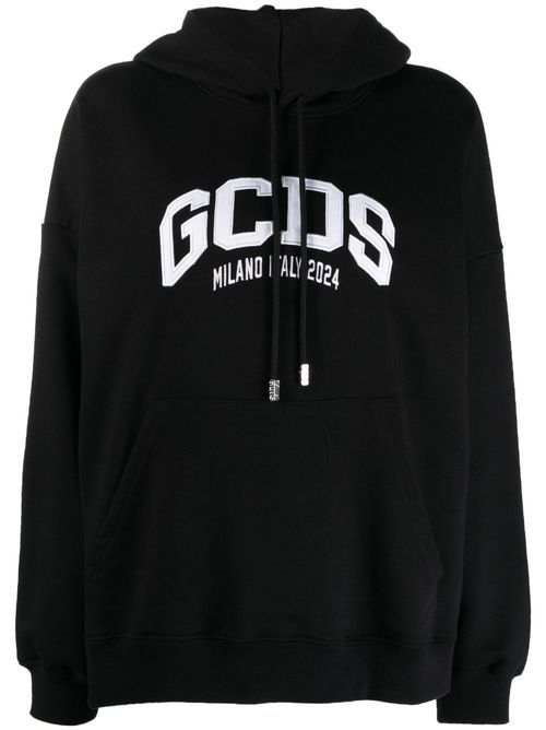 Lounge Logo cotton hoodie - Black