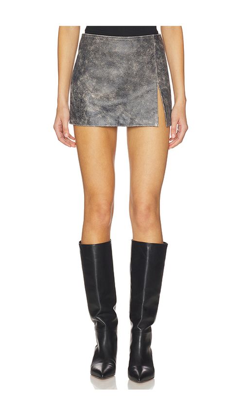 MANOKHI Deline Mini Skirt in Black. - 34 also