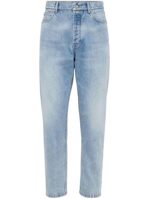 Mid-rise slim-fit jeans - Blue
