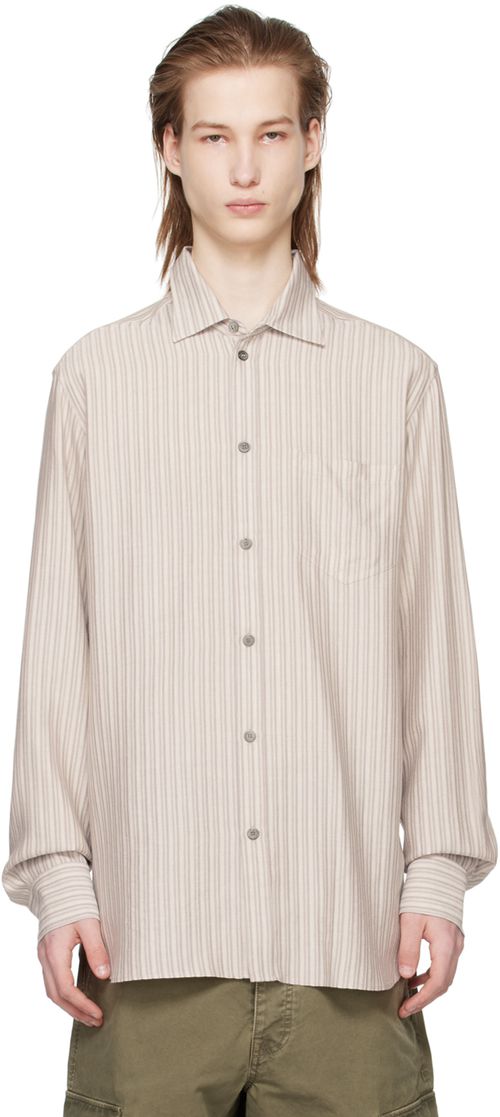 Golden Goose Purple & Gray Stripe Shirt