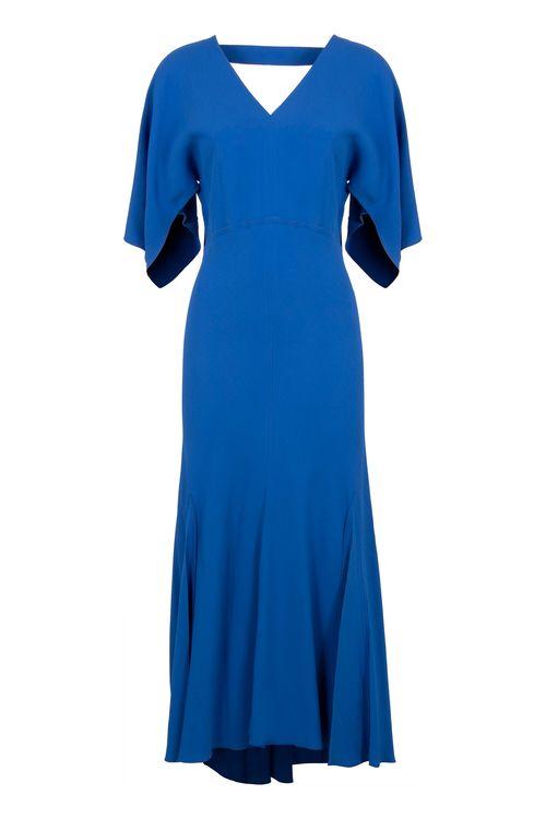 Asymmetric Hem V-Neck Mini Dress
