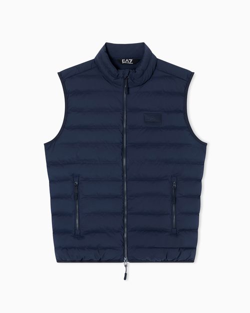 Technical fabric padded gilet