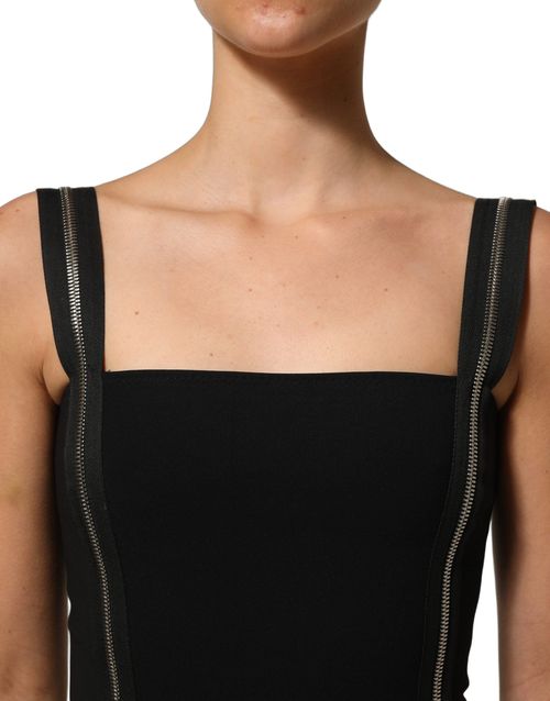 Sheath Midi Dress — Black