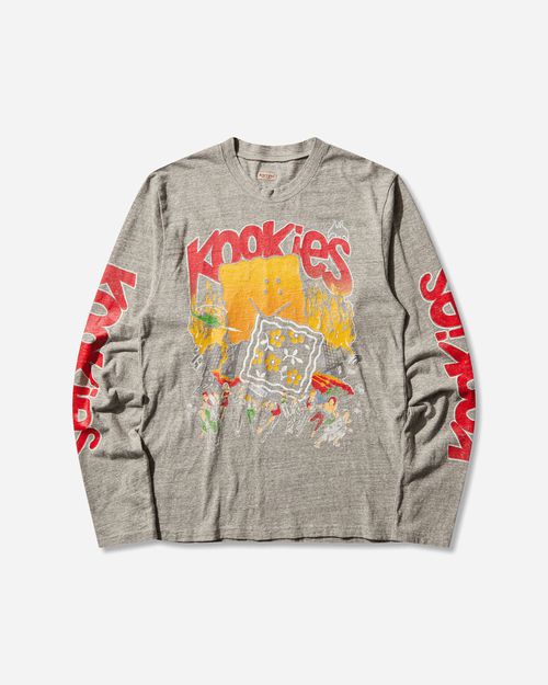 Men s Top Jersey Crew Longsleeve T-Shirt Buster Peckish Bowy Grey