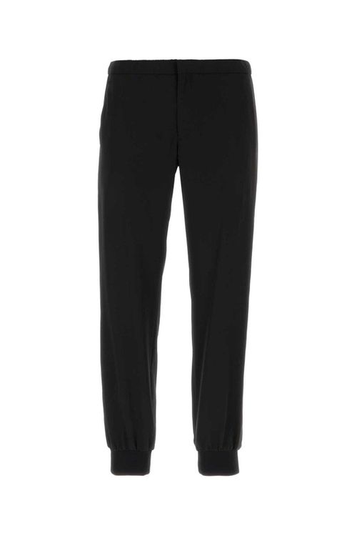 Logo Plaque Straight-leg Pants