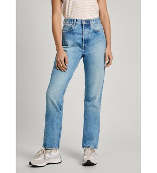 Pepe Jeans for woman. PL204593MP4 Straight jeans Uhw blue (26/28), Casual, Cotton, Denim, Sustainable
