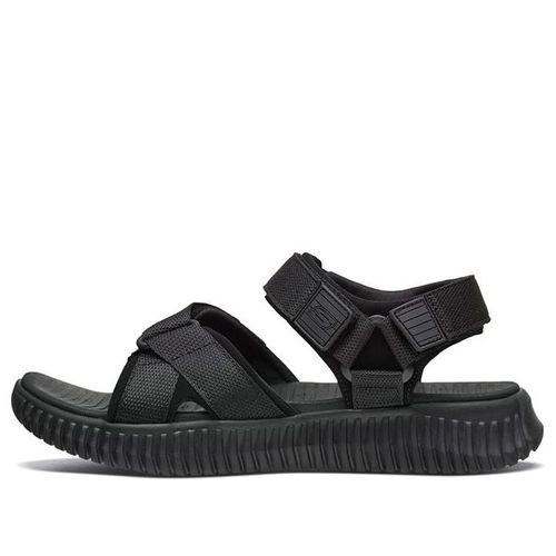 Elite Flex Velcro Sports Black Sandals
