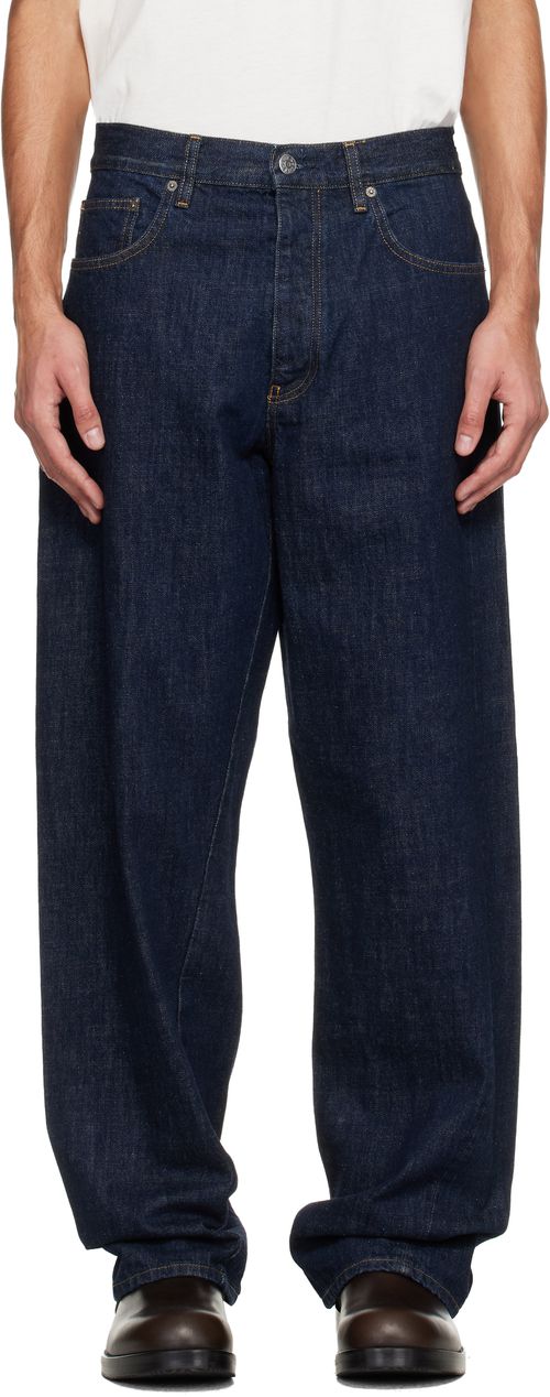 Blue Wide Twist Jeans